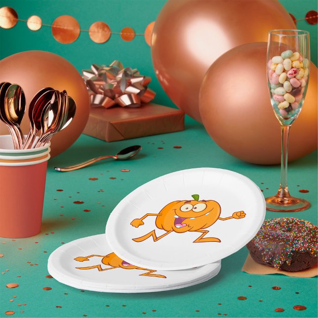 Assiettes En Carton Citrouille en cours d'exécution (Créateur téléchargé)