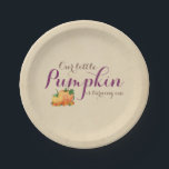 Assiettes En Carton Citrouille Fall First Birthday Party Plaques papie<br><div class="desc">Citrouille Automne Premier Anniversaire Plaques Papiers De Fête. Arrière - plan Burlap.</div>