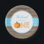 Assiettes En Carton Citrouille Fall First Birthday Party Plaques papie<br><div class="desc">Citrouille Automne Premier Anniversaire Plaques Papiers De Fête. Arrière - plan en bois rustique.</div>