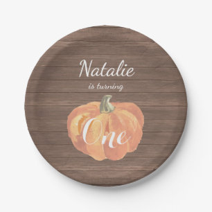 Assiettes En Carton Citrouille Fall First Birthday Party Plaques papie