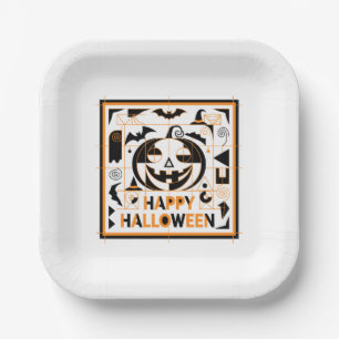 Assiettes En Carton Citrouille Halloween Bauhaus