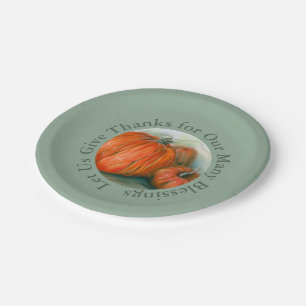 Assiettes En Carton Citrouille Patch Automne Trio Thanksgiving