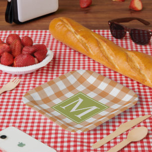 Assiettes En Carton Citrouille personnalisé Orange Green Pique-nique E