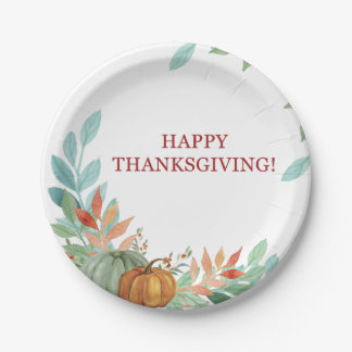 Assiettes En Carton Citrouilles d'aquarelle