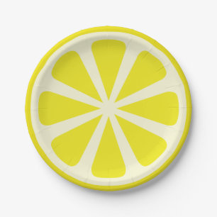 Assiettes En Carton Citrus Citrus Citrus Coupe 1er Plaques d'Anniversa