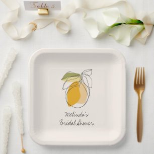 Assiettes En Carton Citrus Lemon Fête des mariées minimaliste moderne