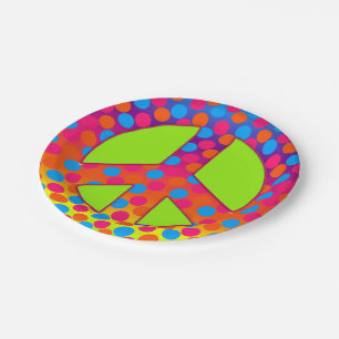 Assiettes En Carton CKC, Symbole de la paix 04-Papier Plaques