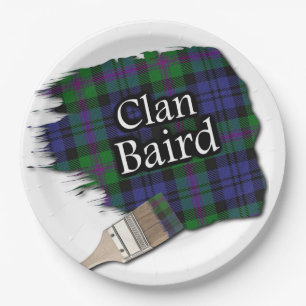 Assiettes En Carton Clan Baird Scottish Tartan Paint Brush