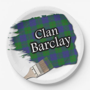 Assiettes En Carton Clan Barclay Scottish Tartan Paint Brush