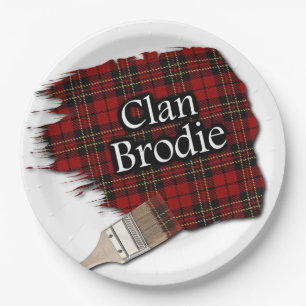 Assiettes En Carton Clan Brodie Scottish Tartan Paint Brush