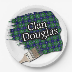 Assiettes En Carton Clan Douglas Scottish Tartan Paint Brush