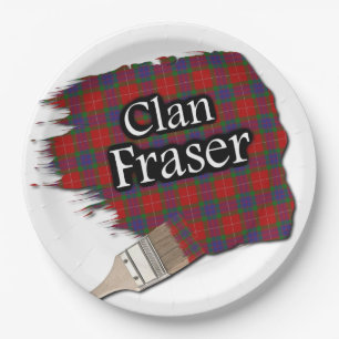 Assiettes En Carton Clan Fraser Scottish Tartan Paint Brush