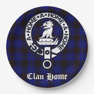 Assiettes En Carton Clan Home Crest Badge et Tartan