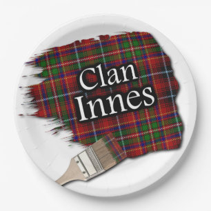 Assiettes En Carton Clan Innes Scottish Tartan Paint Brush