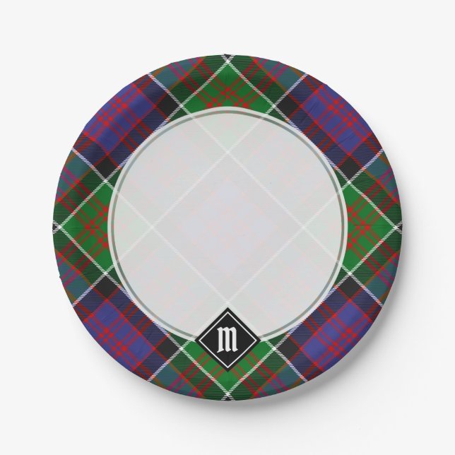 Assiettes En Carton Clan MacDonald de Clanranald Tartan Papier Plaques (Devant)