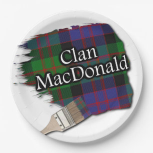 Assiettes En Carton Clan MacDonald Scottish Tartan Paint Brush