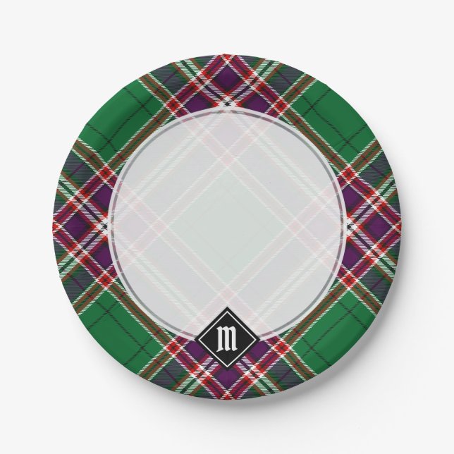 Assiettes En Carton Clan MacFarlane Chasse moderne Tartan (Devant)