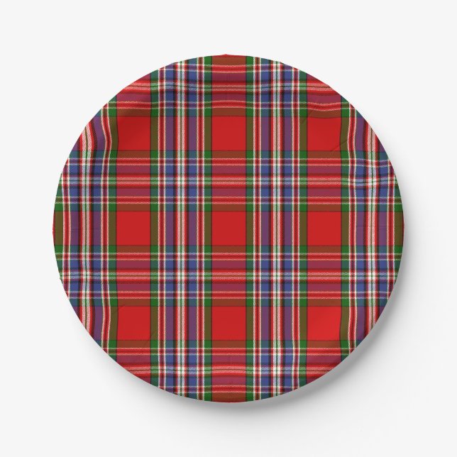 Assiettes En Carton Clan MacFarlane Tartan (Devant)