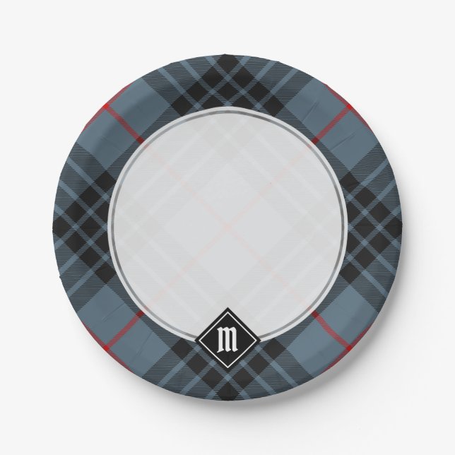 Assiettes En Carton Clan MacKay Blue Tartan (Devant)