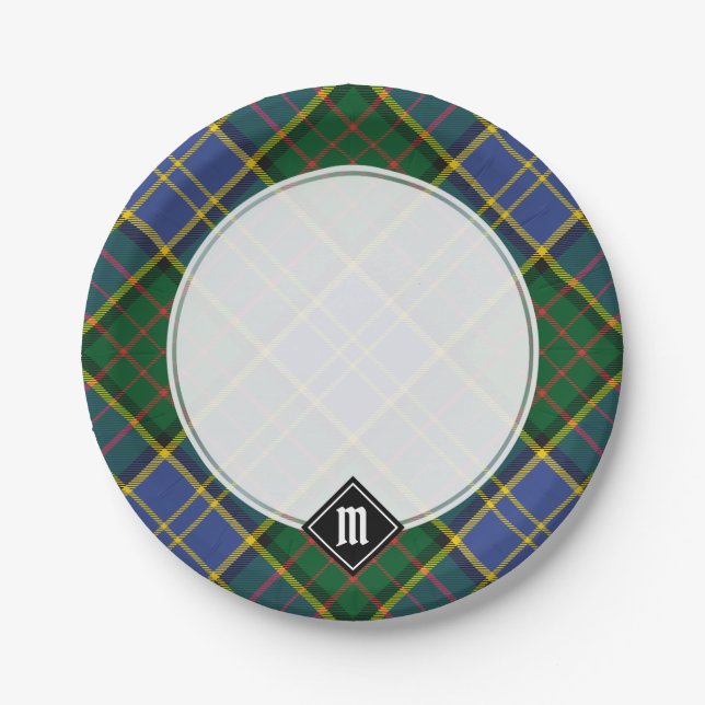 Assiettes En Carton Clan MacMillan Chasse Tartan (Devant)