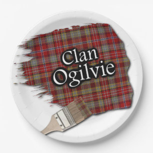 Assiettes En Carton Clan Ogilvie Scottish Tartan Paint Brush