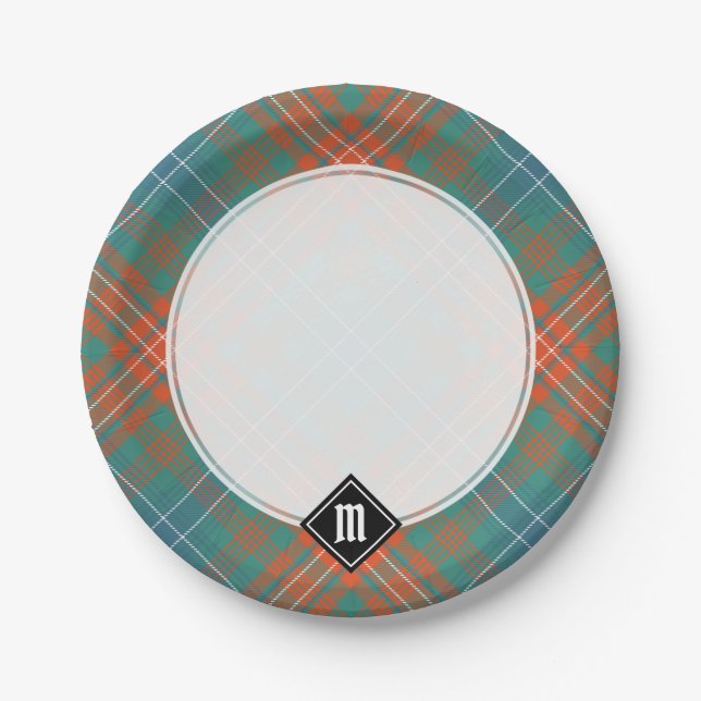 Assiettes En Carton Clan Wilson Ancienne Tartan (Devant)