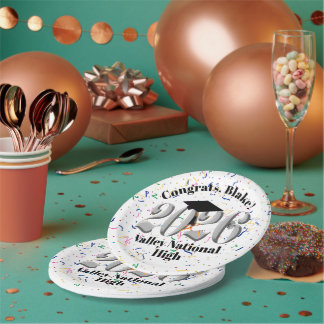 Assiettes En Carton Classe Argent de 2026 Graduation