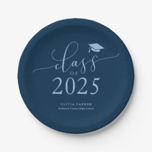 Assiettes En Carton Classe Bleue Marine de 2025 Graduation Party