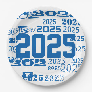 Assiettes En Carton Classe De 2025 Année De Motif De Niveau Supérieur