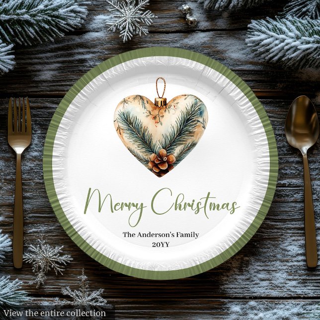 Assiettes En Carton Classic Boho Botanical Christmas Bouquet Plates (Classic Boho Botanical Christmas Bouquet Plates)