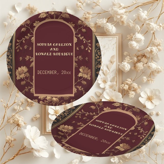 Assiettes En Carton Classic Christmas Chinoiserie Traditional  Wedding (Classic Christmas Chinoiserie Traditional Wedding Paper Plates)