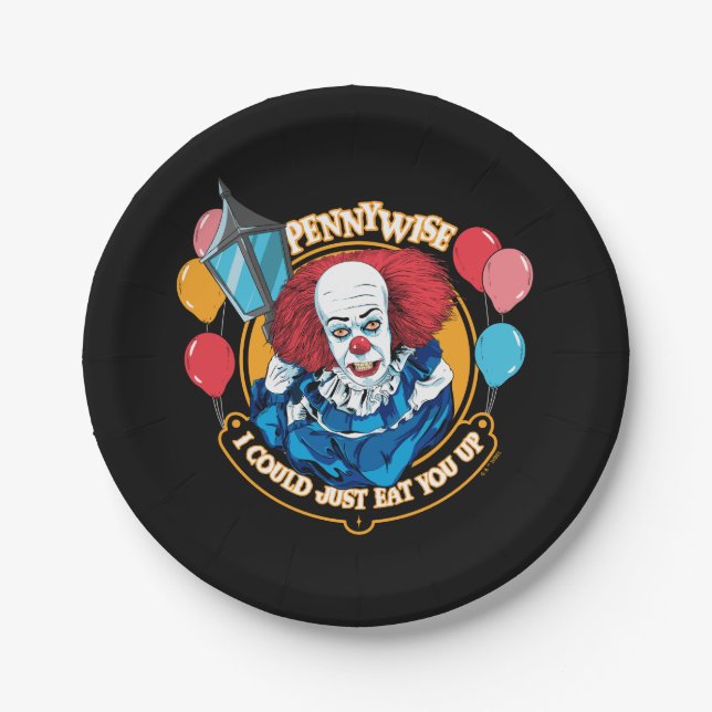 Assiettes En Carton Classic Pennywise - Je Pourrais Juste Vous Manger  (Devant)