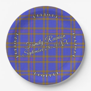 Assiettes En Carton Classic Scots Clan Elliot Tartan Event