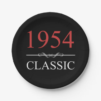 Assiettes En Carton Classique 1954 70e anniversaire