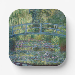 Assiettes En Carton Claude Monet - Eau Lily étang, Harmonie verte