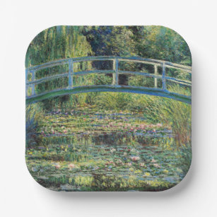 Assiettes En Carton Claude Monet - Etang Lily et Pont Japonais