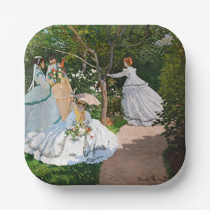 Assiettes En Carton Claude Monet - Les femmes dans le jardin