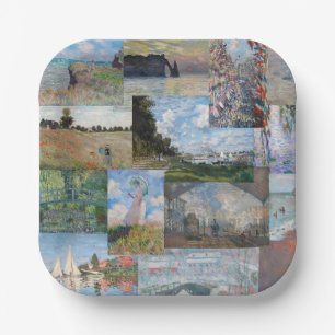 Assiettes En Carton Claude Monet - Patchwork de chefs-d'oeuvre