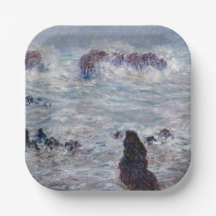 Assiettes En Carton Claude Monet - Tempête au large de la côte de Bell