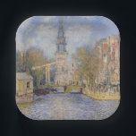 Assiettes En Carton Claude Monet - Windmills près de Zaandam<br><div class="desc">The Zuiderkerk,  Amsterdam - Claude Monet,  Huile sur toile,  1874</div>