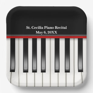 Assiettes En Carton Clavier du considérant de piano