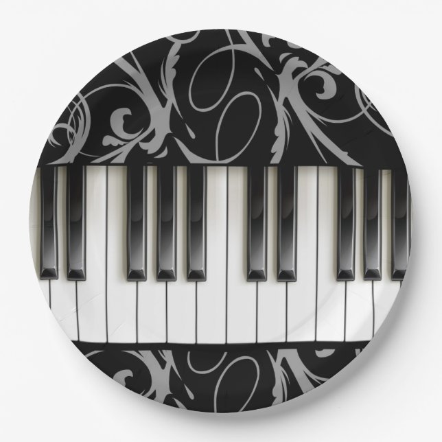 Assiettes En Carton Clavier pour piano (Devant)