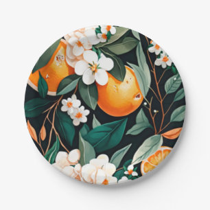 Assiettes En Carton Clementine Mandarine