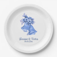 Cloches Mariage Bleu Personnalisées