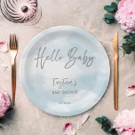 Assiettes En Carton Cloud baby shower gris nuages baby shower modèle<br><div class="desc">Plaques de papier modèle baby shower Cloud personnalisées vaisselle. Aquarelle gris pastel nuages décontracté moderne baby shower décoration de table personnalisée Plaques modèles.</div>