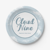 Cloud Neuf Ciel - Baby shower personnalisé jetable