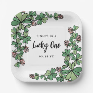 Assiettes En Carton Clovers Lucky One Girl Premier anniversaire