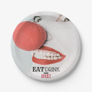 Assiettes En Carton Clown tueur, parti Halloween