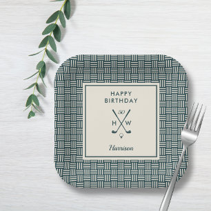 Assiettes En Carton Clubs de golf modernes Fête d'anniversaire Tout âg