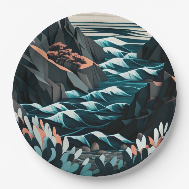 Assiettes En Carton Coastal (Devant)